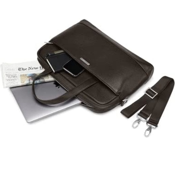 Moleskine Bags Moleskin Brown Leather Classic Match Slim Laptop